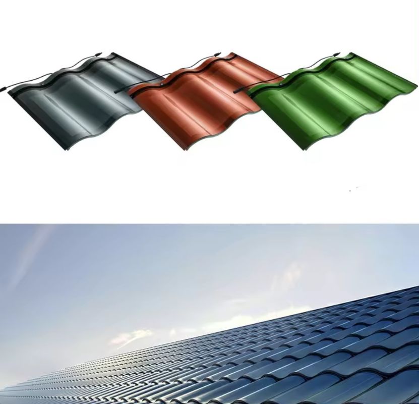 25W 28W 32W 3つのアーチソーラータイル屋根 家庭用電気 ソーラーパネル 屋根タイル